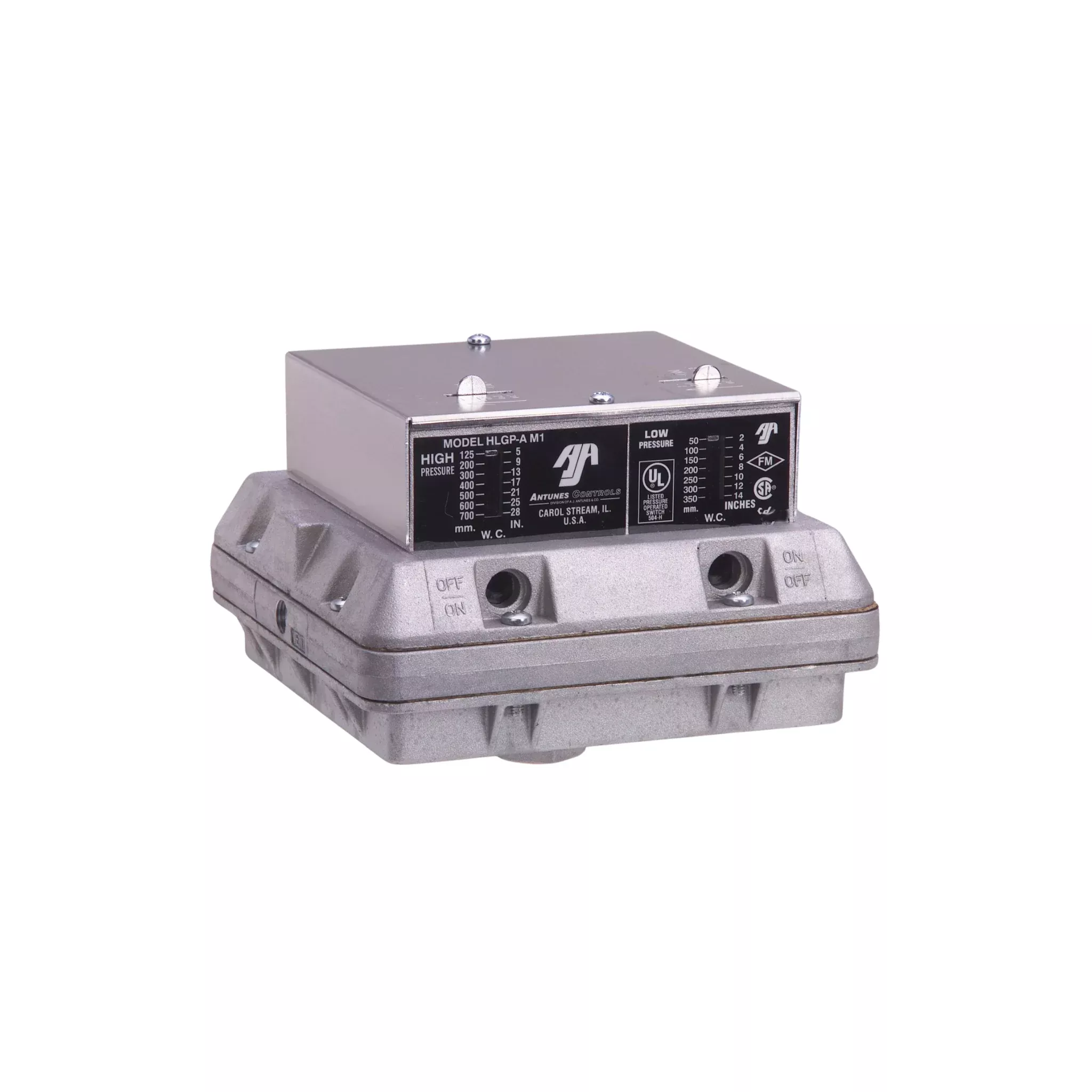 j-antunes-804111704-2-16-wc-high-2-14-wc-low-manual-pressure-switch A.J. Antunes 804111704 2-16" WC High 2-14" WC Low Manual Pressure Switch
