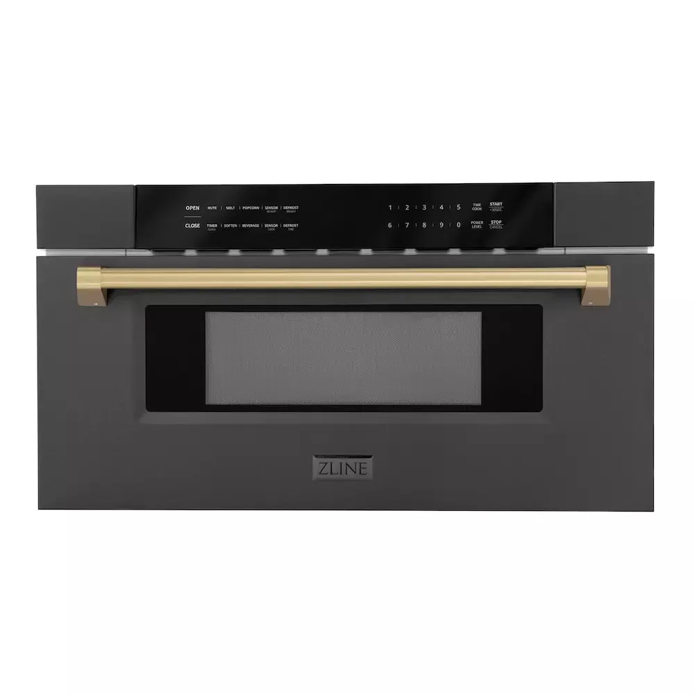 zline-mwdz30bscb-30-black-stainless-steel-drawer-microwave ZLINE MWDZ30BSCB 30" Black Stainless Steel Drawer Microwave
