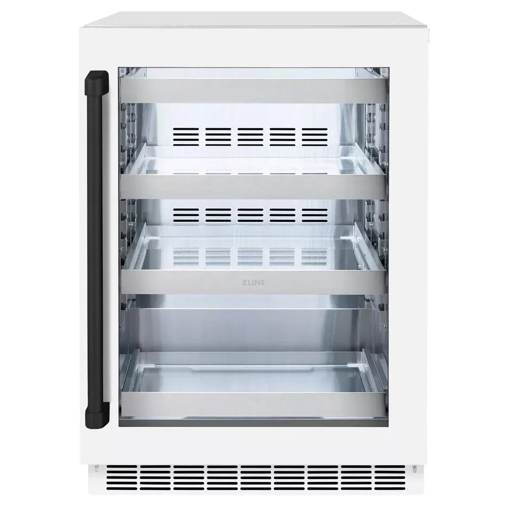zline-rbsozwm24mb-touchstone-24-white-compact-beverage-center ZLINE RBSOZWM24MB Touchstone 24" White Compact Beverage Center