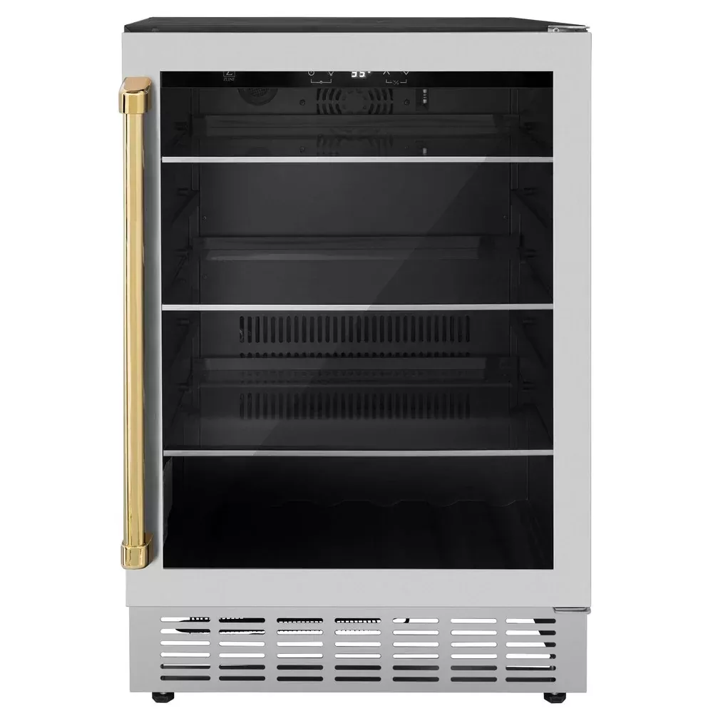 zline-rbvzus24g-stainless-steel-wine-coolers-beverage-center ZLINE RBVZUS24G Stainless Steel Wine Coolers and Beverage Center