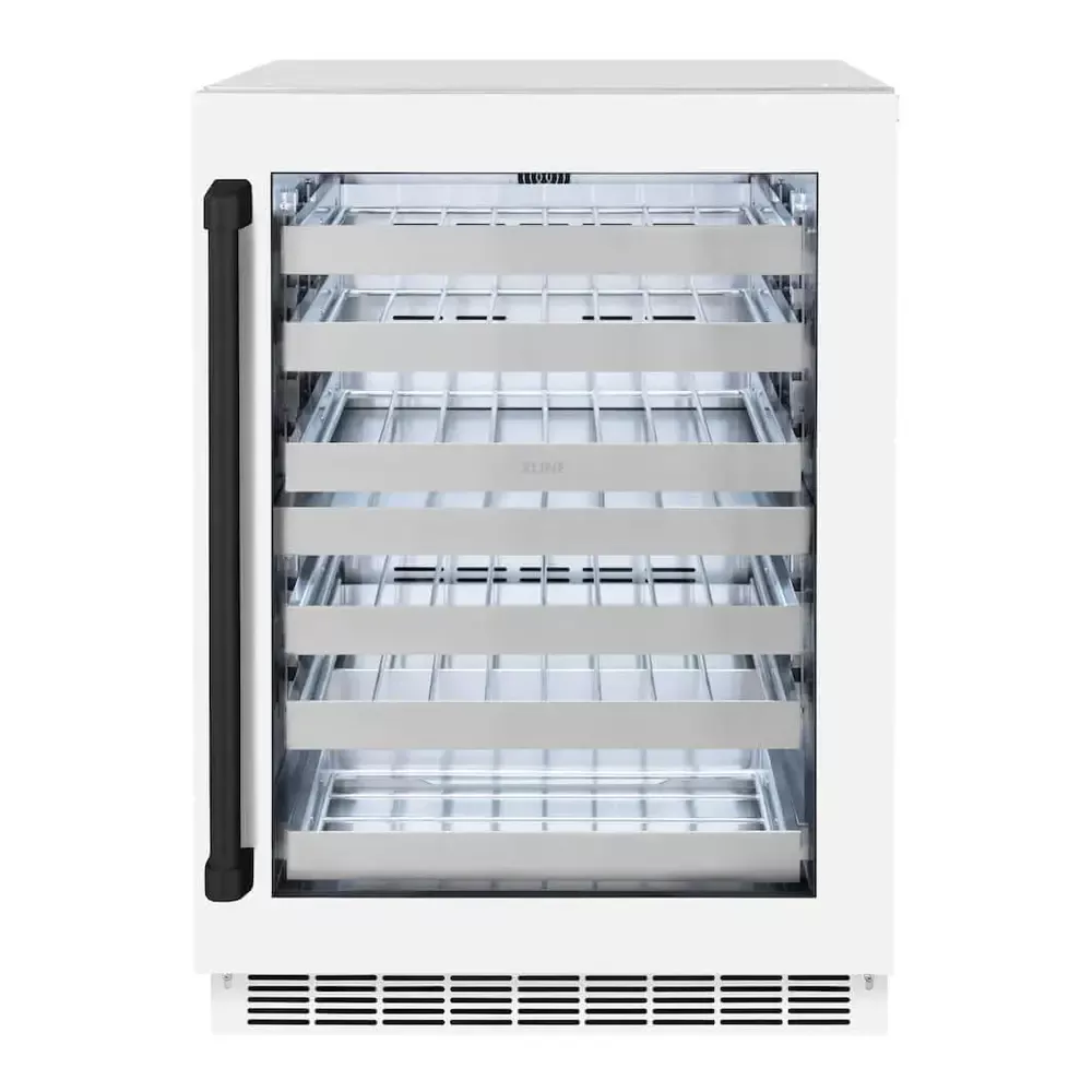 zline-rwdozwm24mb-touchstone-24-white-compact-wine-cooler ZLINE RWDOZWM24MB Touchstone 24" White Compact Wine Cooler