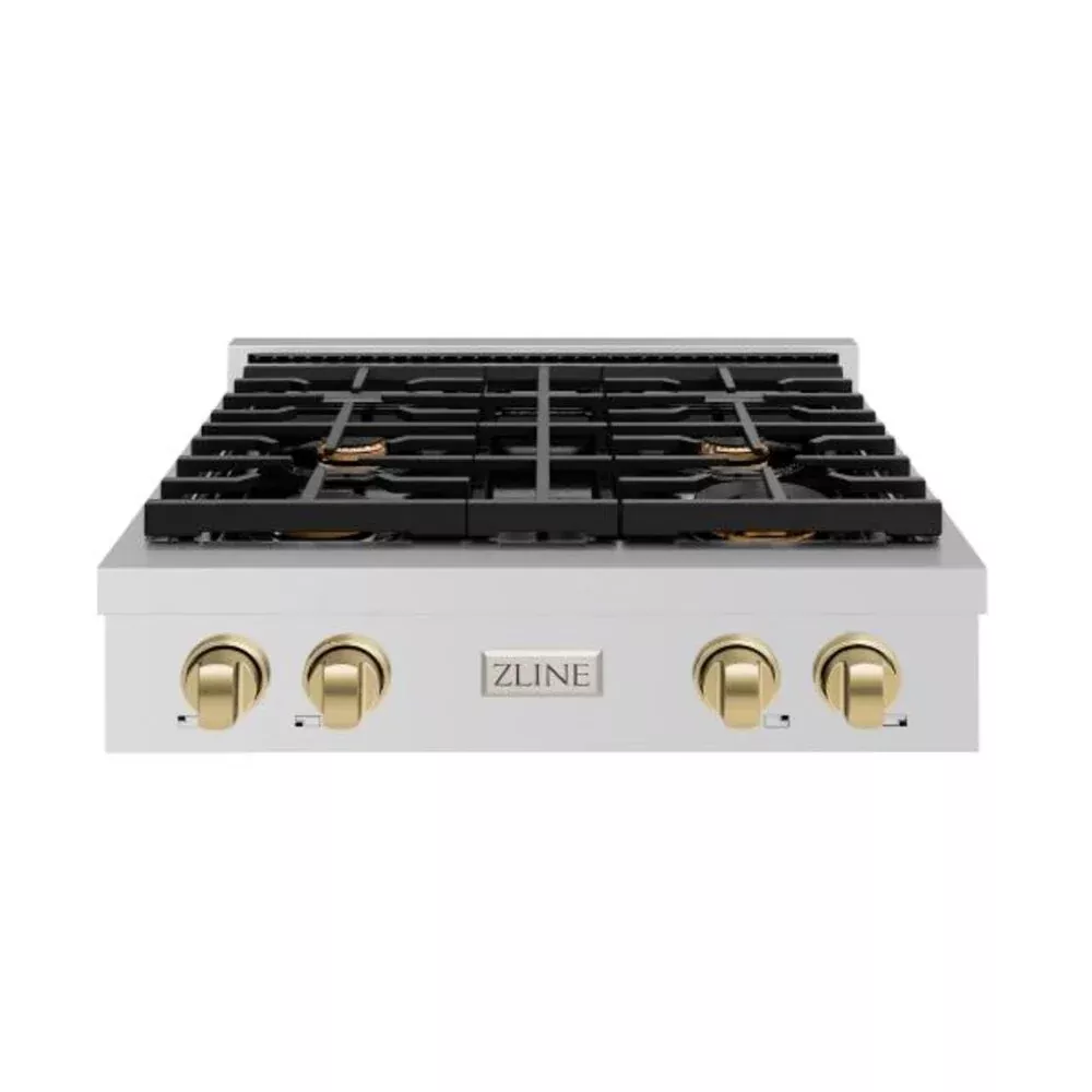 zline-srtz30cb-paramount-30-stainless-steel-gas-cooktop ZLINE SRTZ30CB Paramount 30" Stainless Steel Gas Cooktop